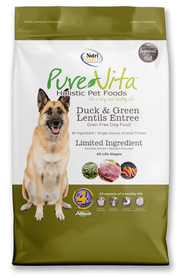 NutriSource® PureVita™ Duck & Green Lentils Entrée Dog Food (5 lb)