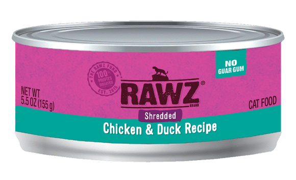RAWZ® Shredded Chicken & Duck Cat Food Recipe