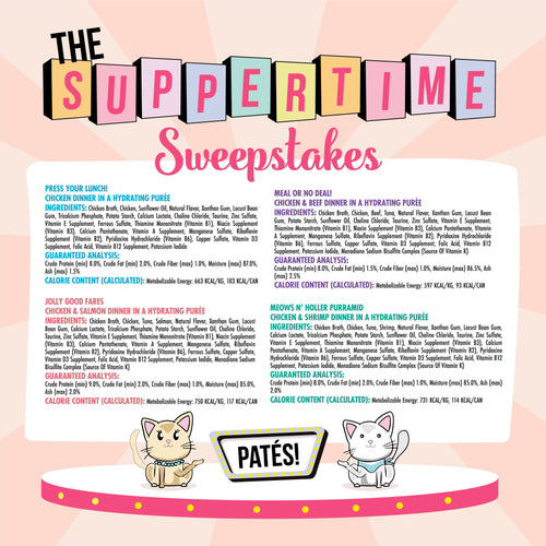 Weruva Classic Paté Cat Food, The Suppertime Sweepstakes Variety Pack (3-oz, Case of 12)