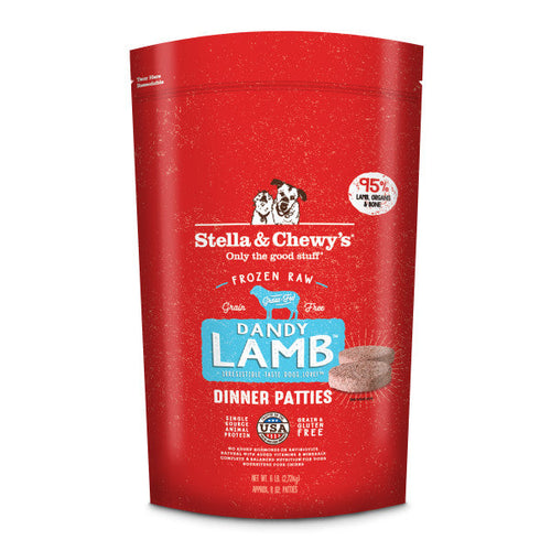 Stella & Chewy's Frozen Raw Dandy Lamb Patties for Dogs